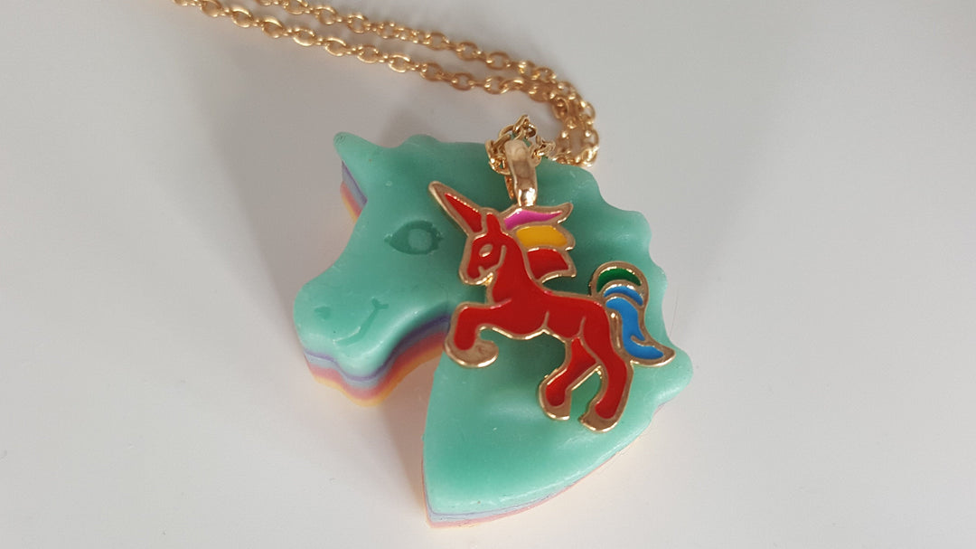 Unicorn Bath Bomb Gift for Girls with 4 XL Bath Bombs Each with a Surprise Necklace Inside (Unicorn)