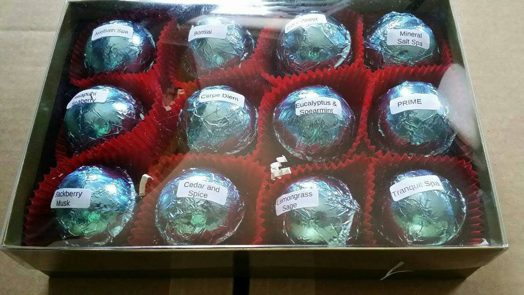 Gift Set with 12 Foil Wrapped 2.5 oz. Bath Bombs