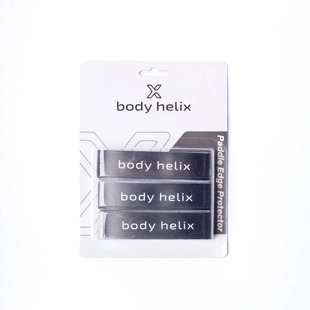 Packaging of body helix paddle edge protectors on a white background.