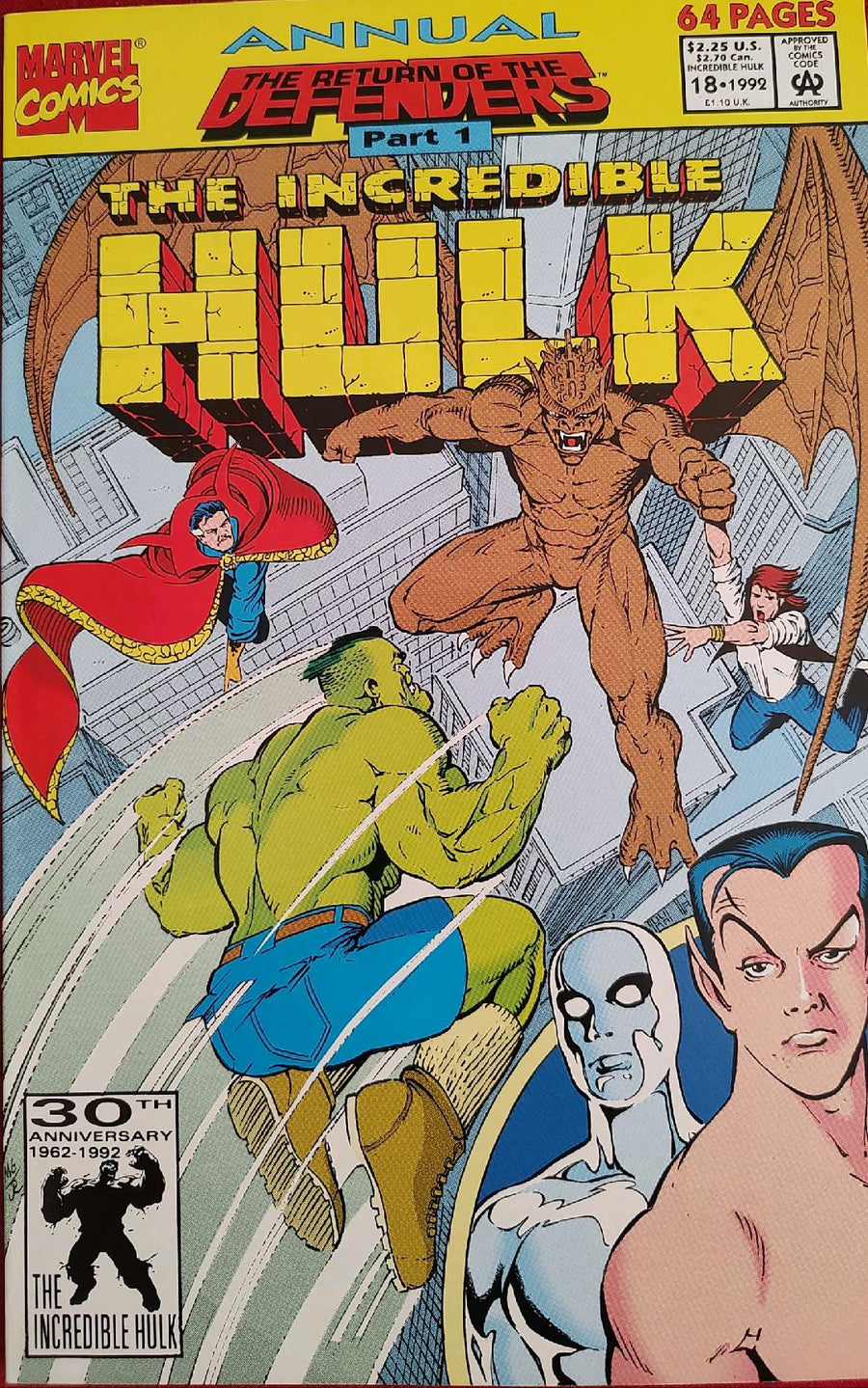 The Incredible Hulk Annual #18 1992 Comic Book  Cover