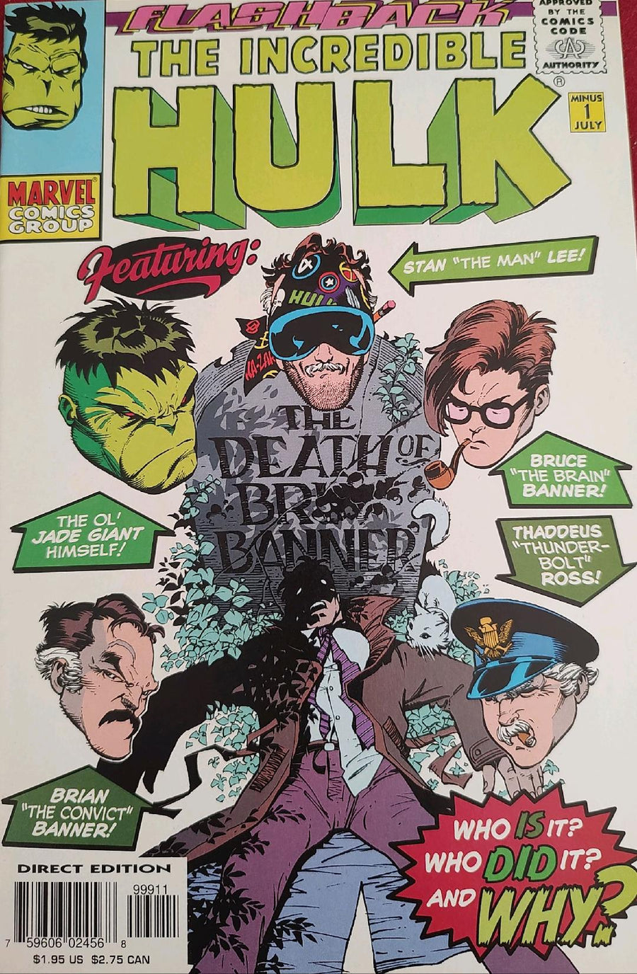 The Incredible Hulk #-1 Flashback Comic Book Cover