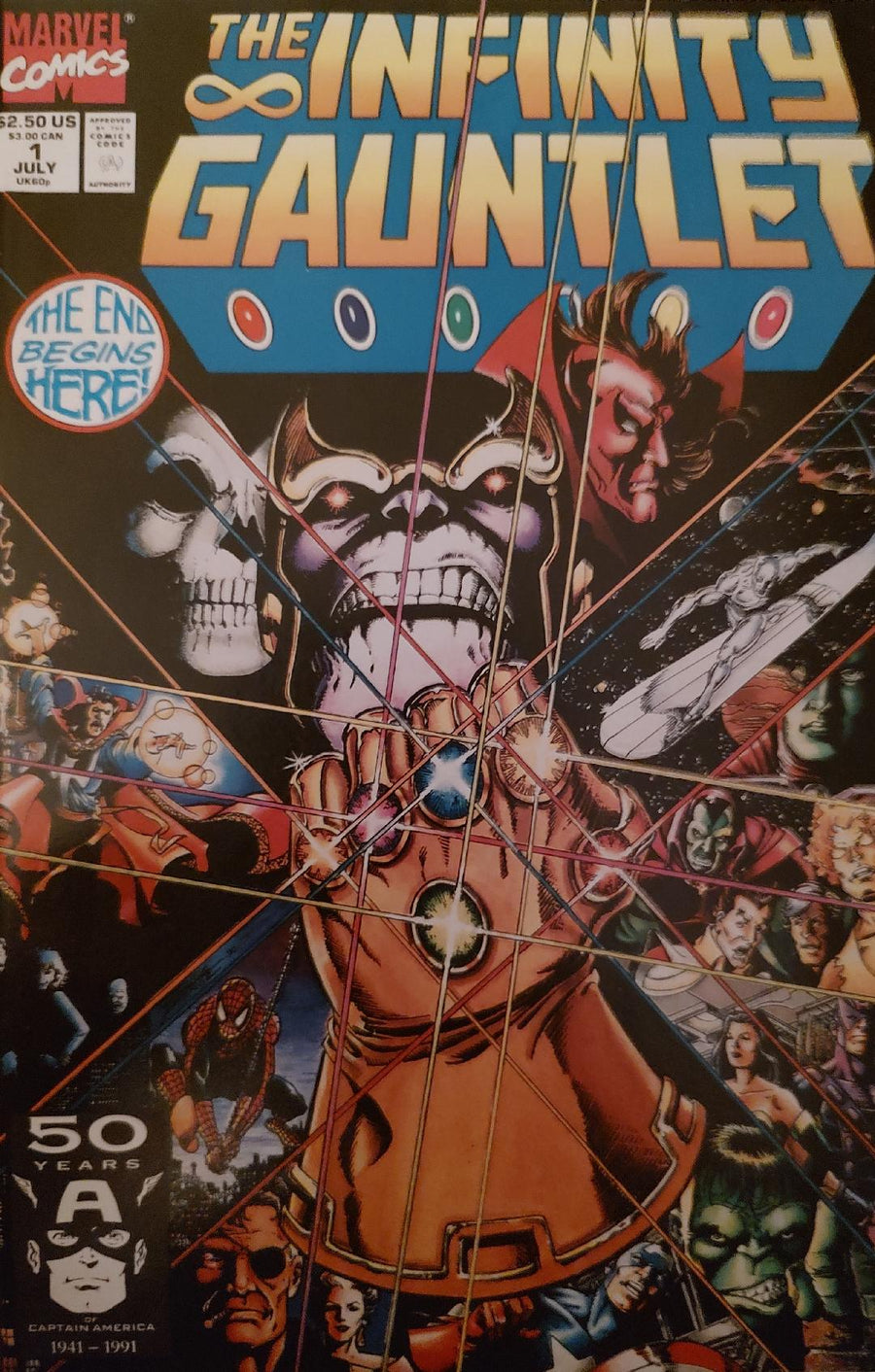 The Infinity Gauntlet #1 Comic Book Cover