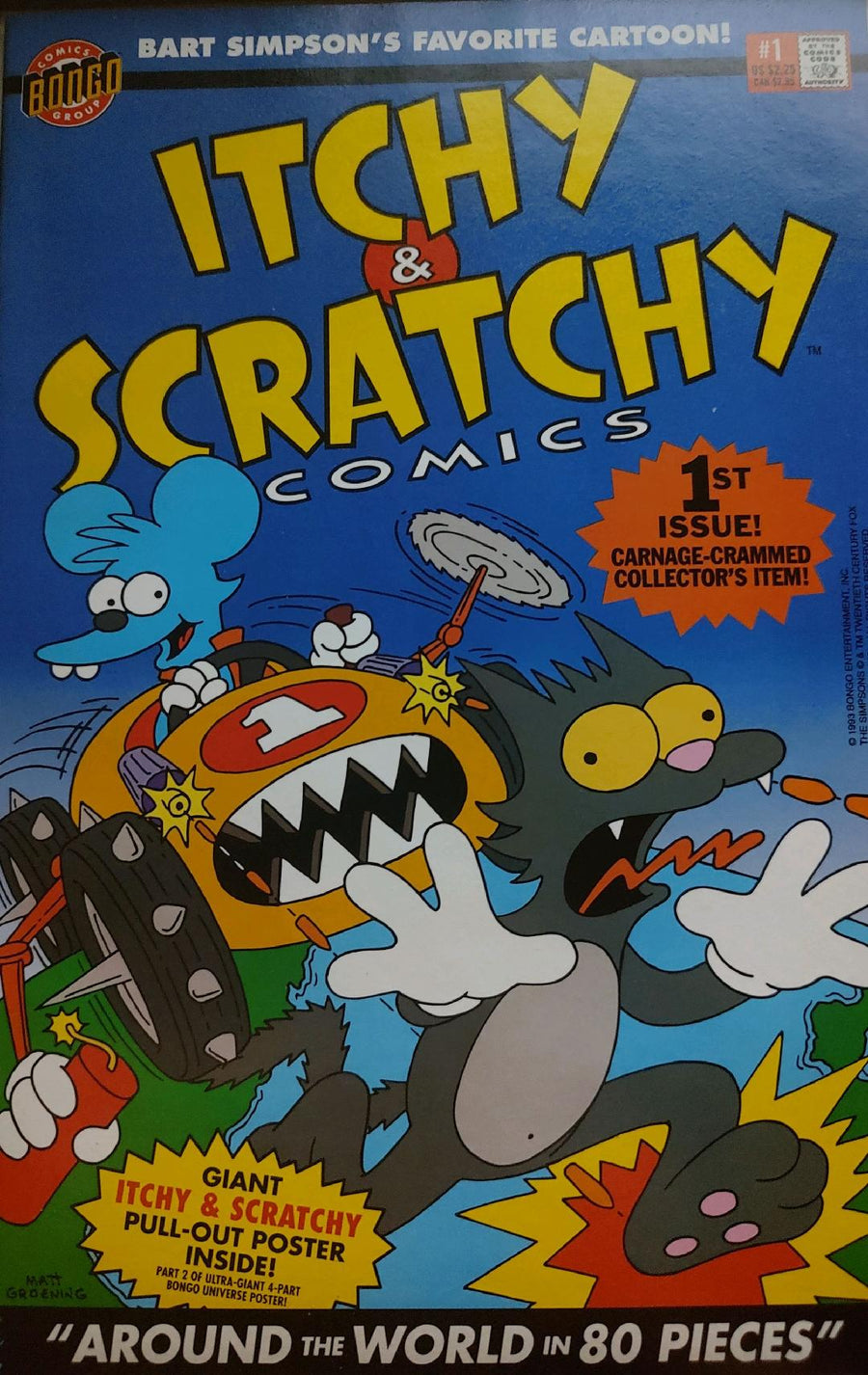 Itchy and Scratchy #1 Comic Book Cover