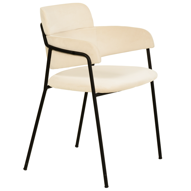 LeisureMod Axis Collection Modern Dining Chair in Beige