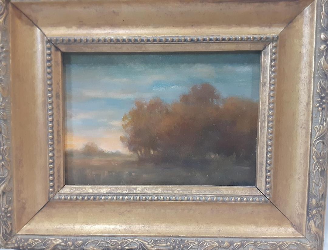 Jane Bloodgood Abrams Oil Painting Tree and Horizon Front Picture