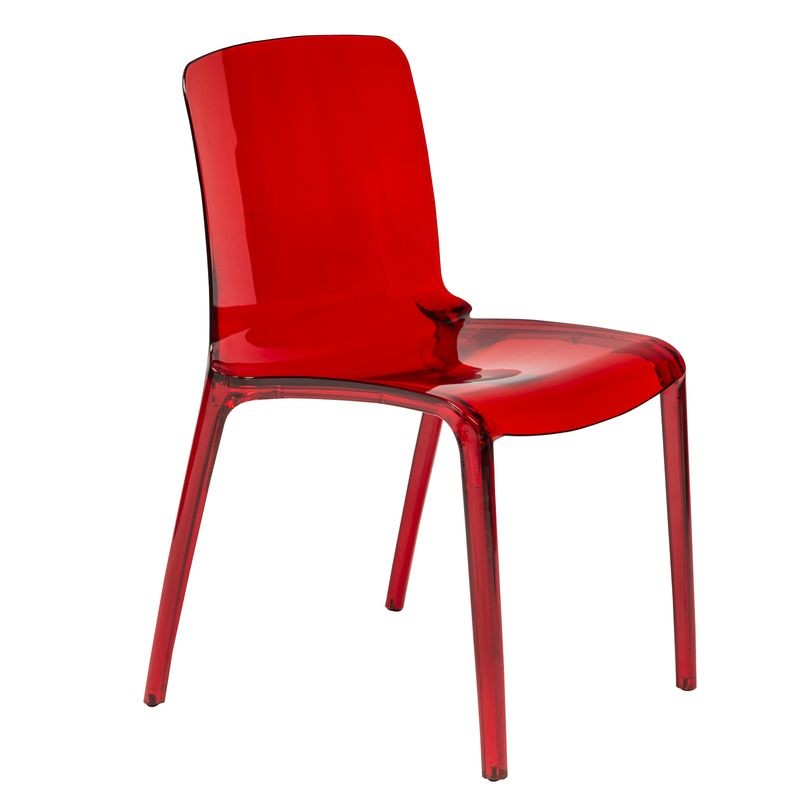 LeisureMod Murray Modern Dining Chair Red