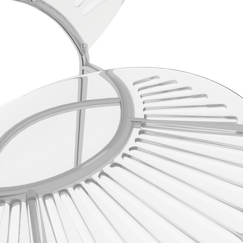 LeisureMod Opulent Series Modern Clear Dining Chair Closeup.
