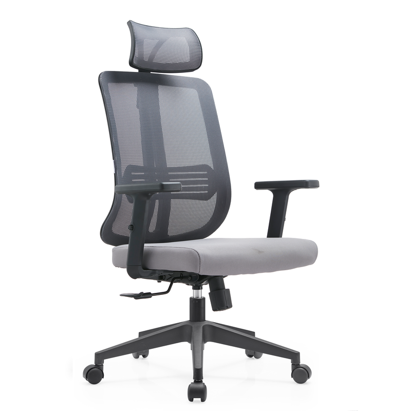 LeisureMod Office Nift Series Office Task Chair in Grey