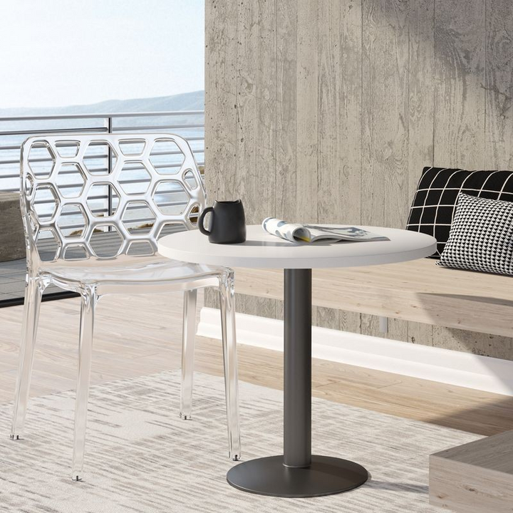 LeisureMod Modern Dynamic Dining Chair Clear