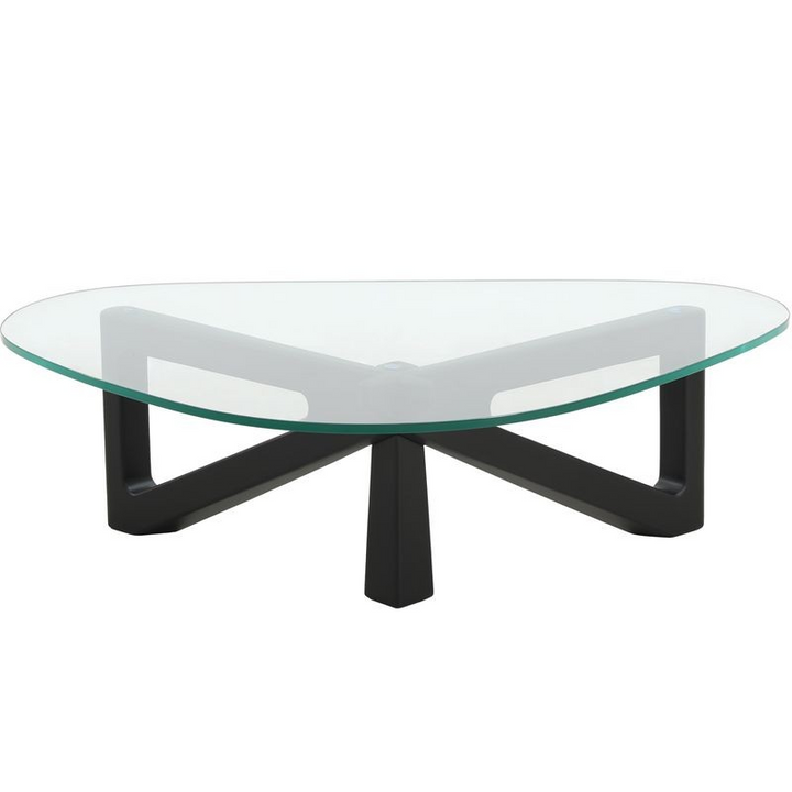 LeisureMod Imperial Triangle Coffee Table Black