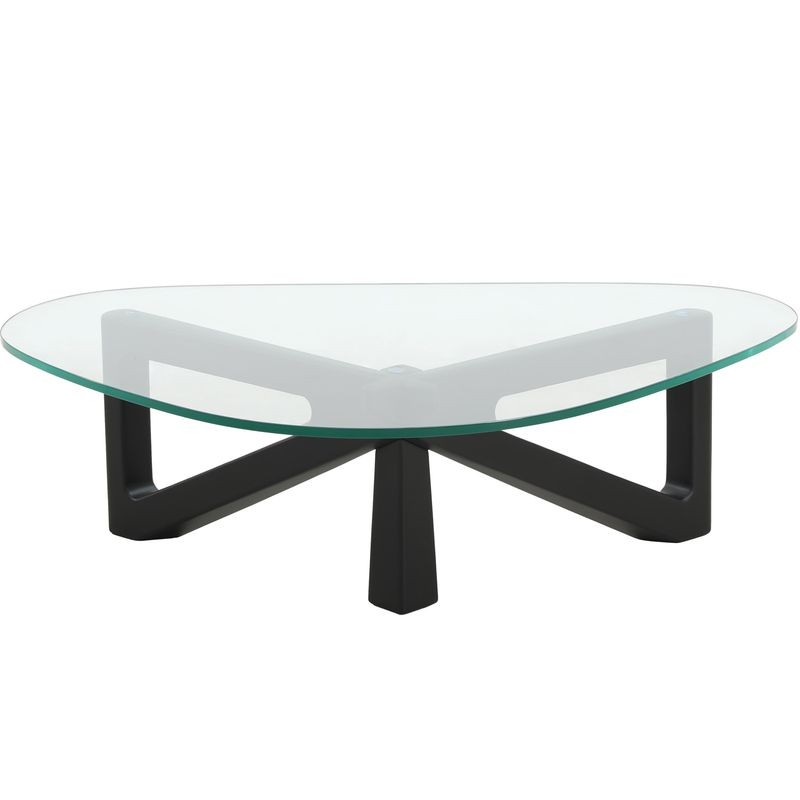 LeisureMod Imperial Triangle Coffee Table Black
