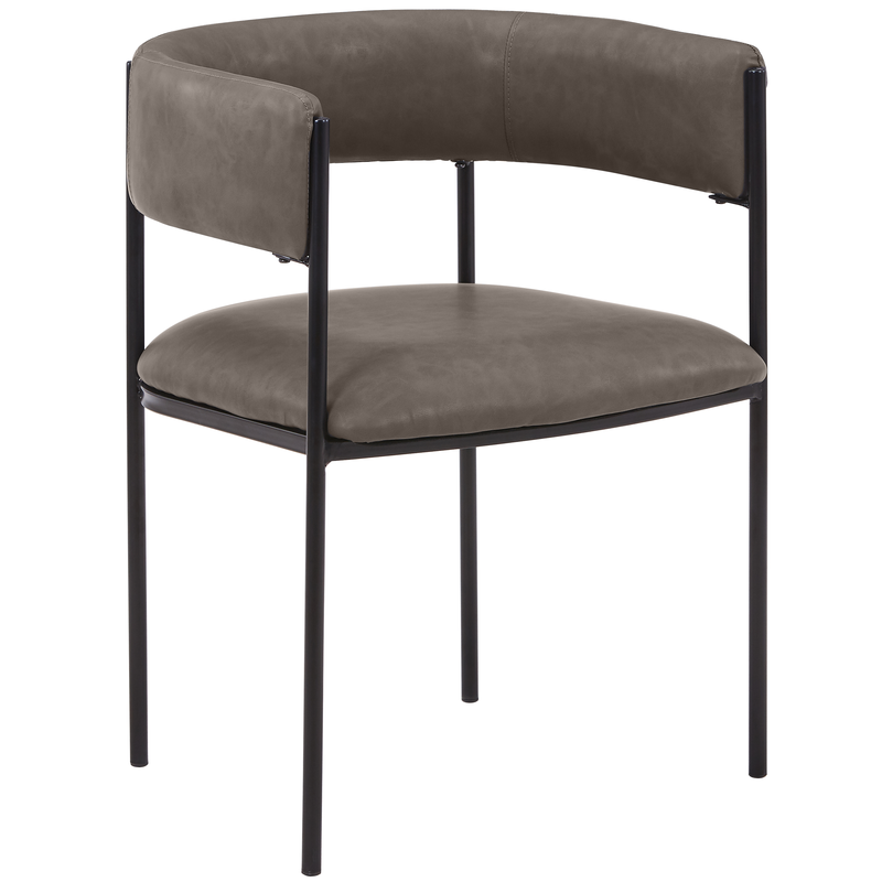 LeisureMod Cyril Collection Modern Chair in Charcoal