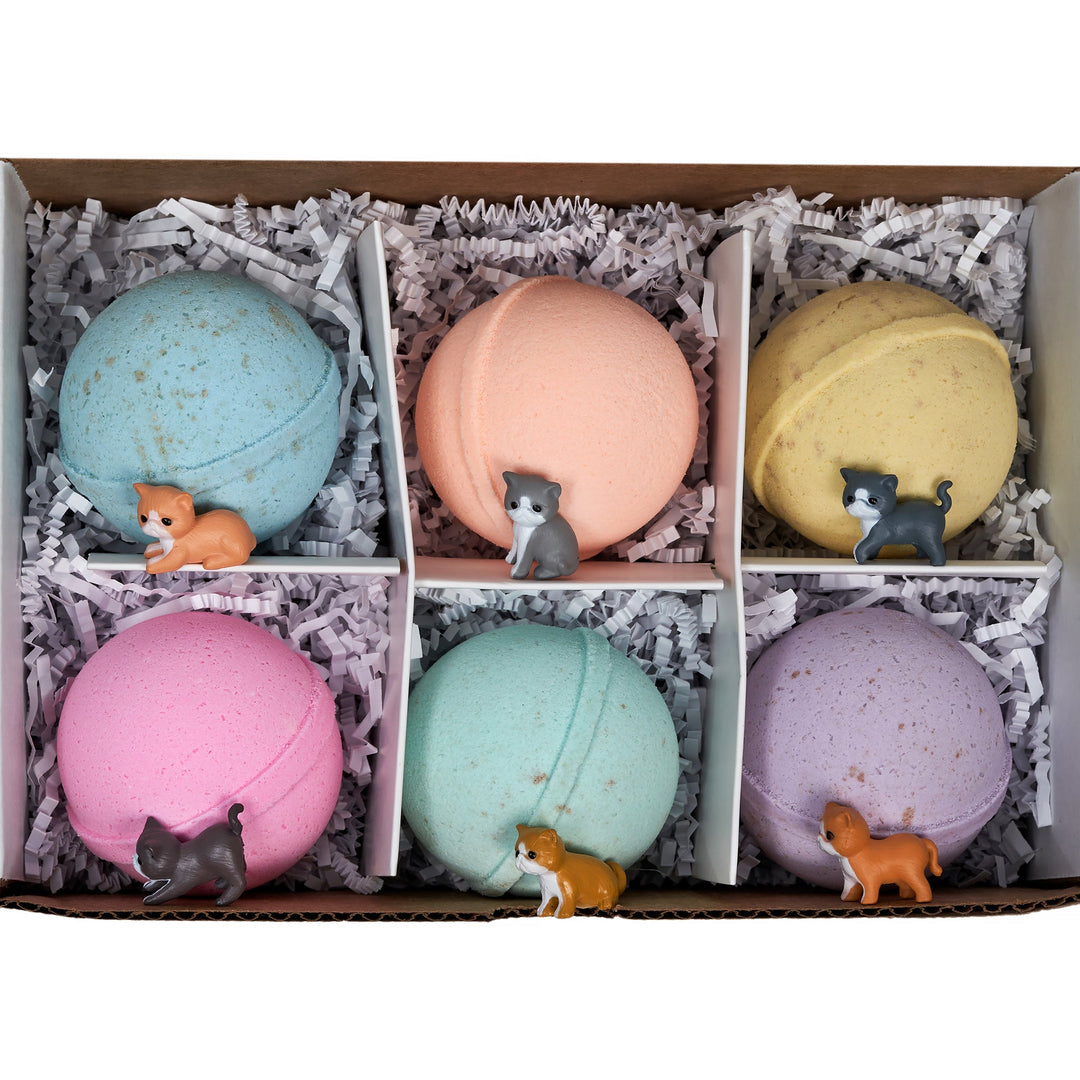 Spa Pure Kittens in Basket: 6 Adorable Kittens Bath Bombs