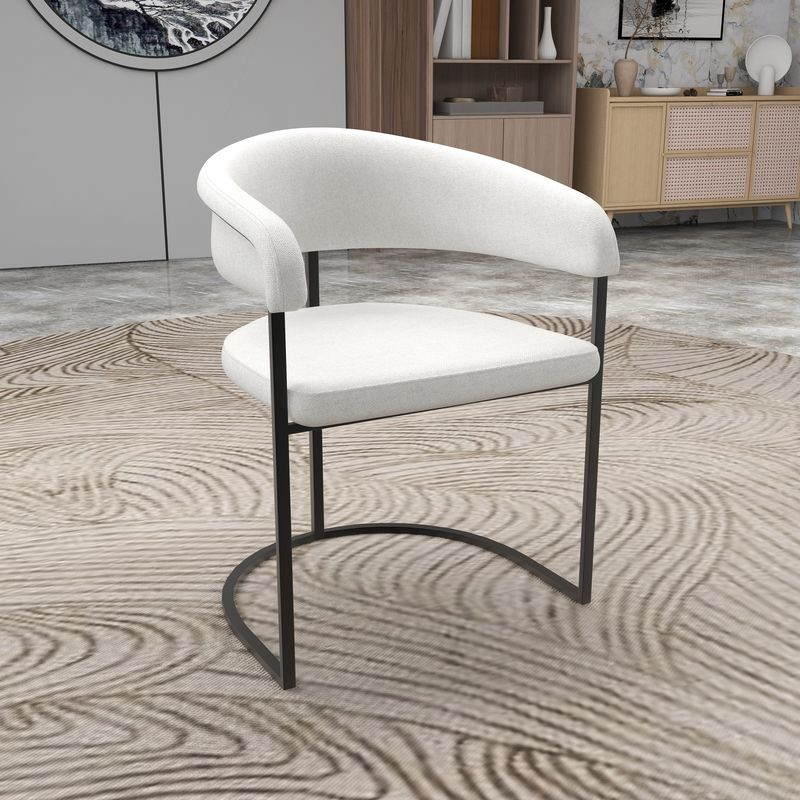 LeisureMod Aero Collection Modern Dining Chair in White