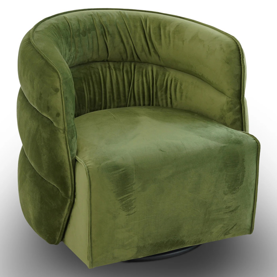 Walden Swivel Chair Green Velvet