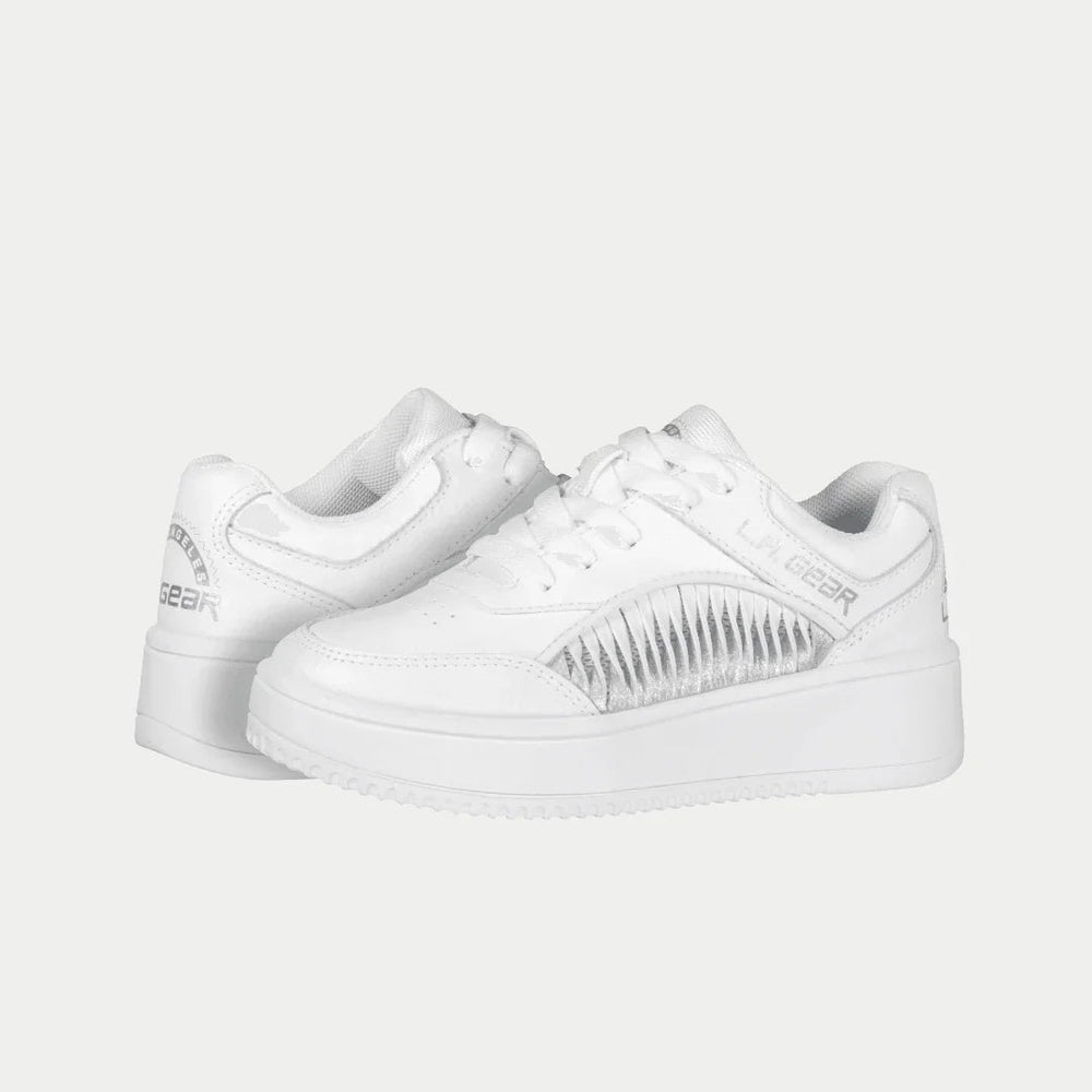 LA Gear Kids Flame Low Top White