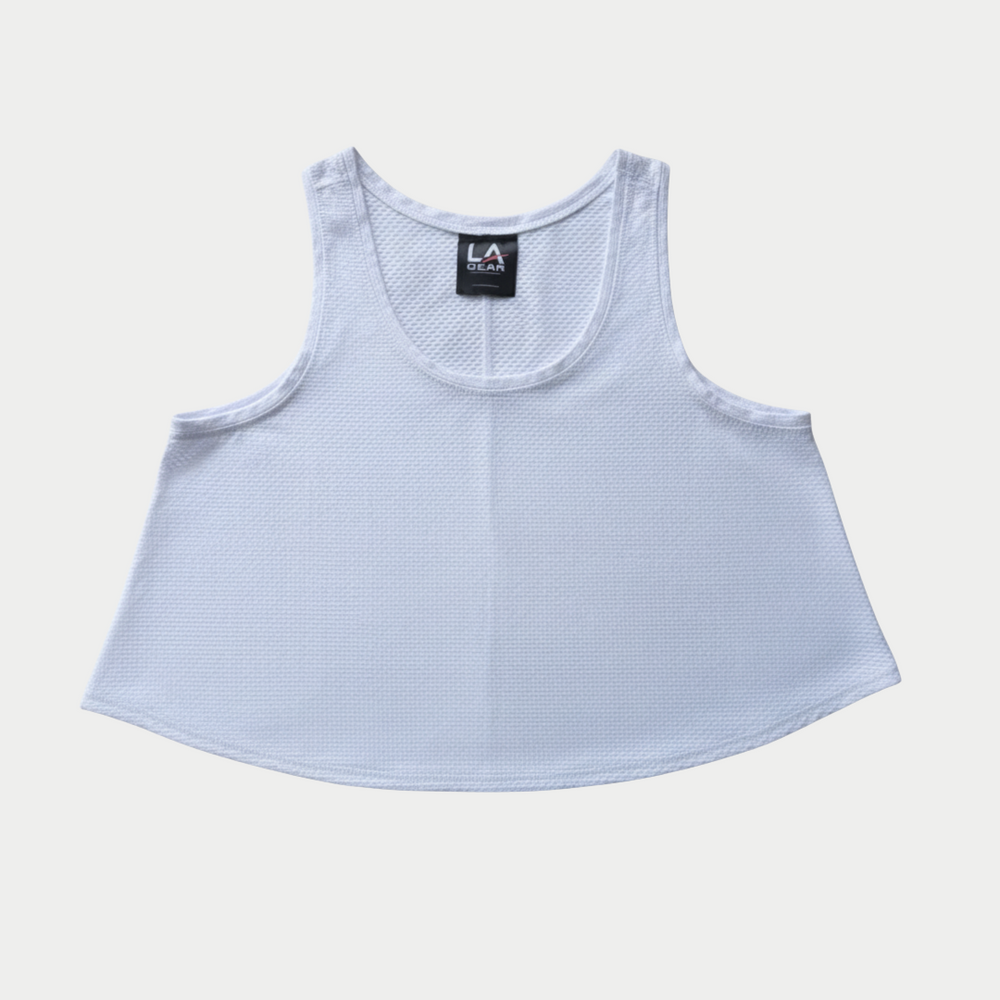 LA Gear Women’s Athletic Mesh Tank White