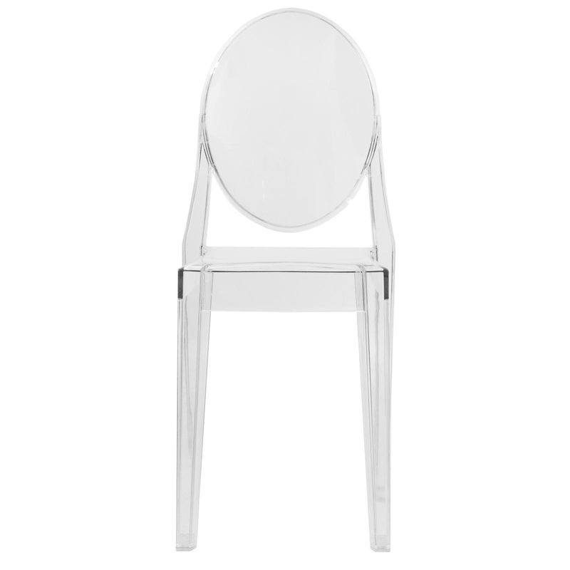 LeisureMod Marion Transparent Acrylic Modern Chair, Set of 4