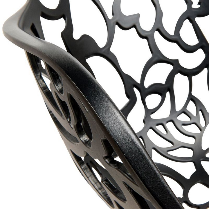 LeisureMod Modern Devon Aluminum Armchair Black Zoomed.