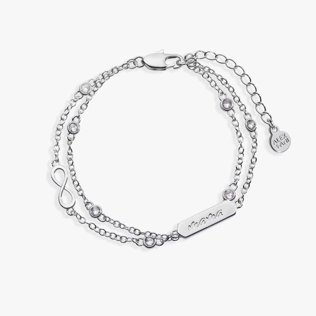 Mama Infinity Chain Double Strand Bracelet