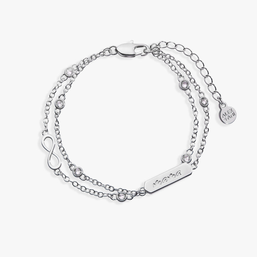 Mama Infinity Chain Double Strand Bracelet