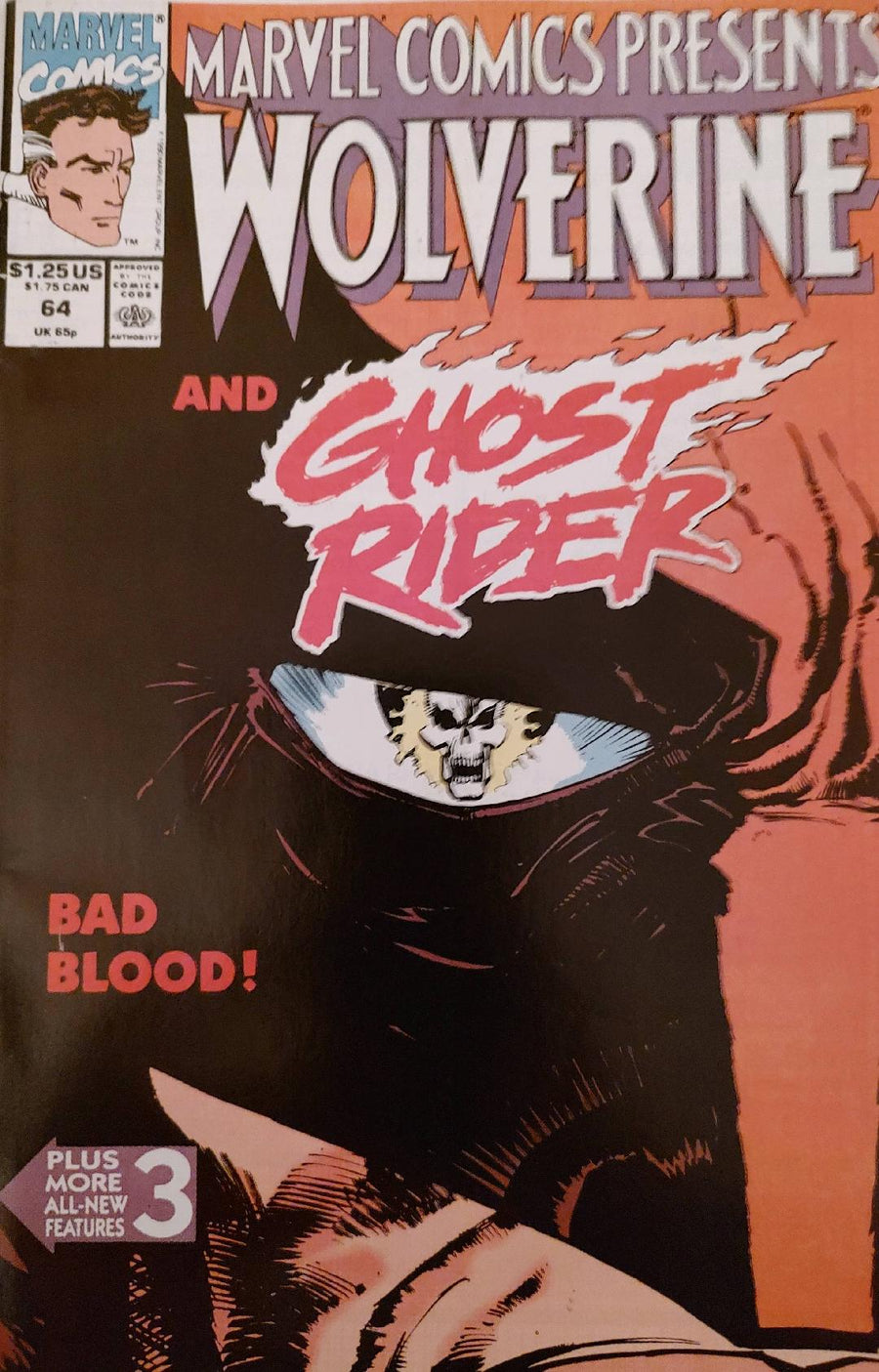 Marvel Comics Presents #64 (Wolverine and Ghost Rider) Comic Book Cover