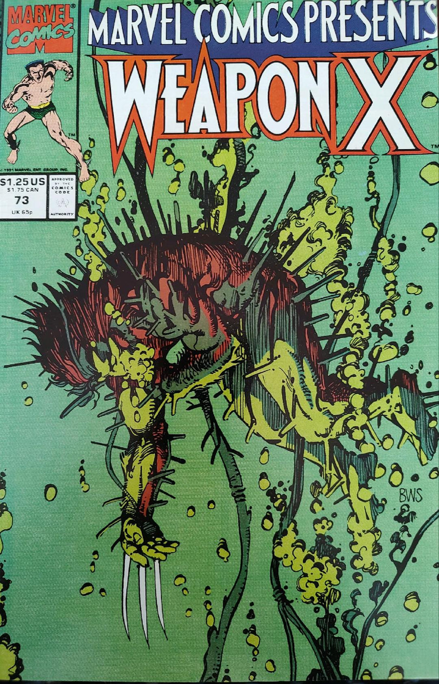 Marvel Comics Presents #73 Weapon X Comic Book Cover