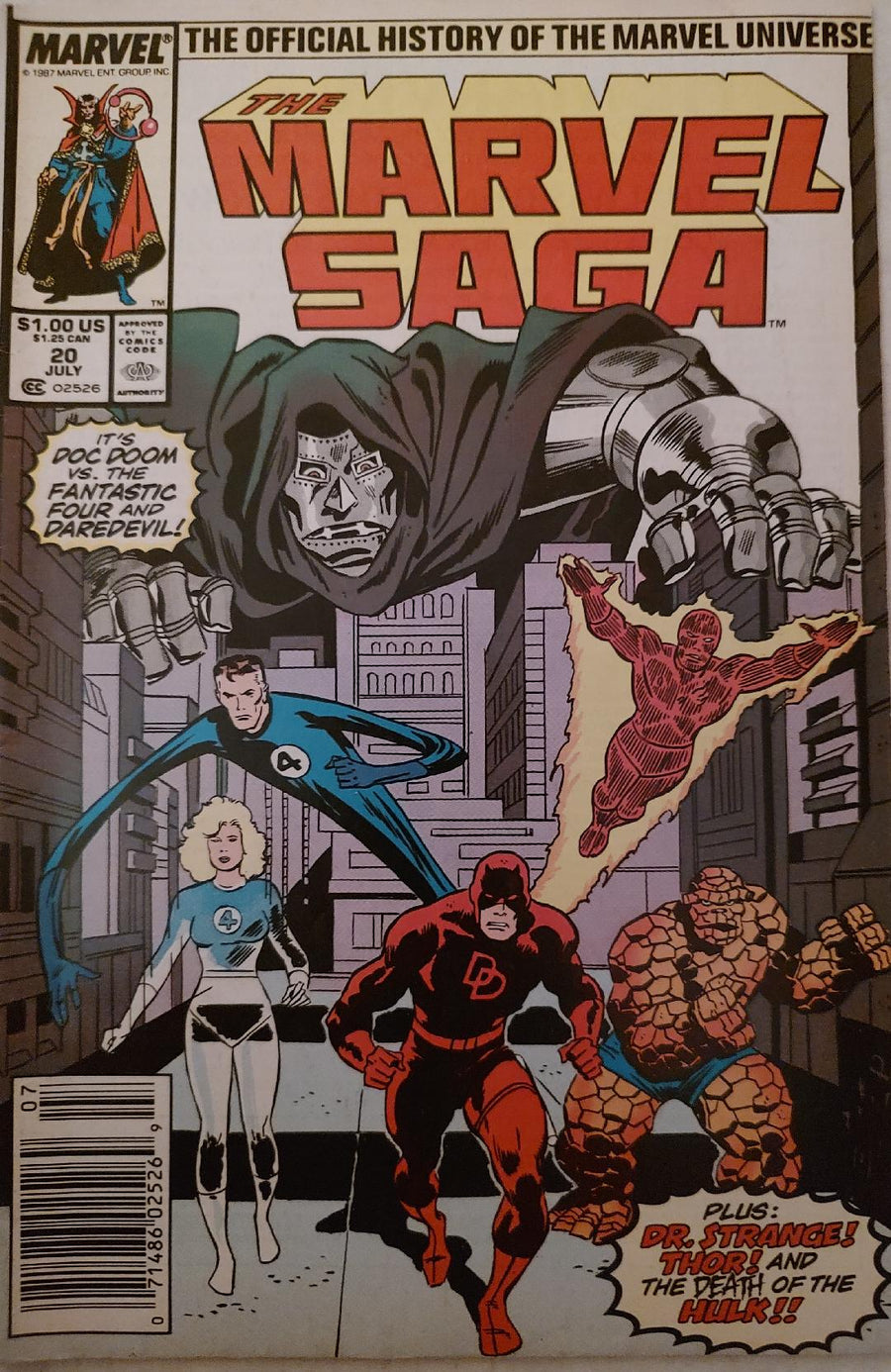 The Marvel Saga #20 Comic Book Cover