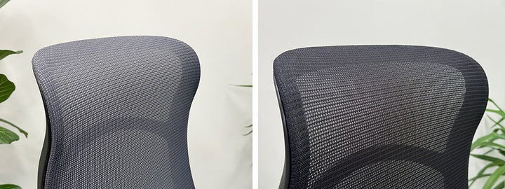 Mesh High Back Desk Chair with Flip Up Arms and Cloth Seat Backrest