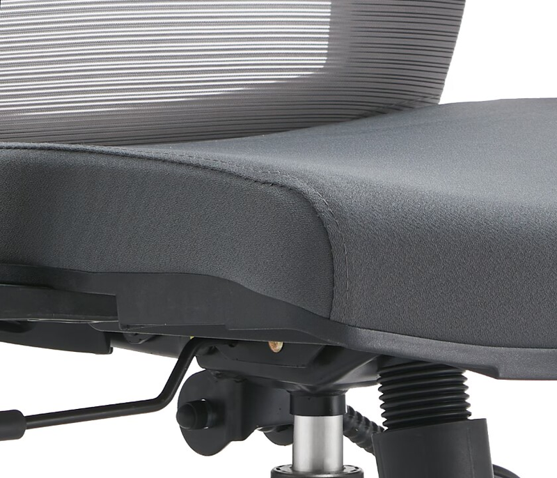 LeisureMod Office Adorit Series Office Task Chair in Grey Closeup.