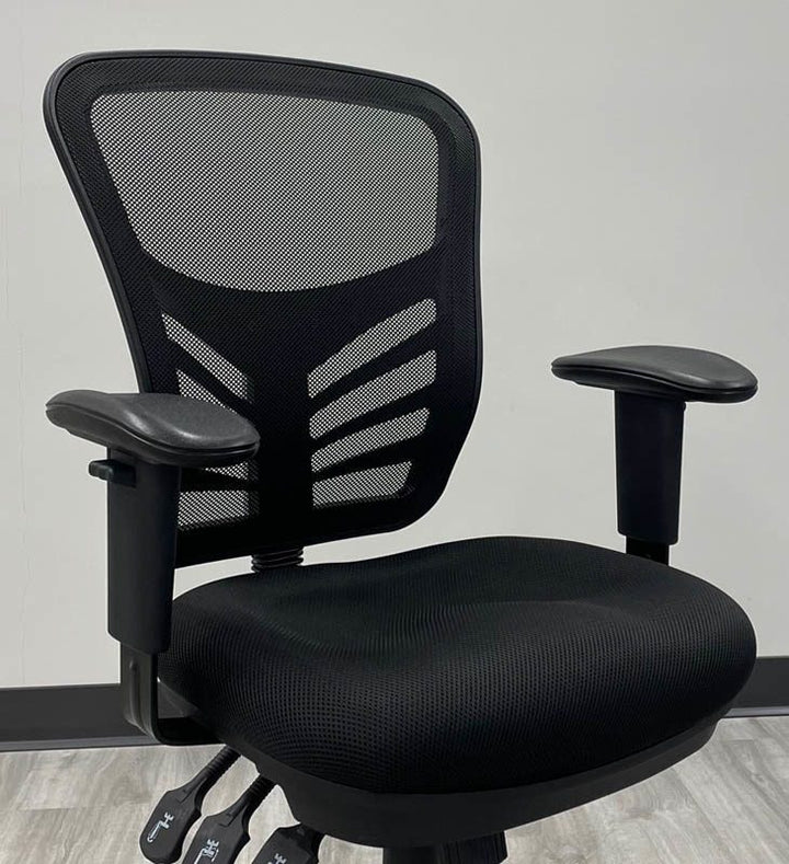 Multi-Function Black Mesh Ergonomic Office Chair Zoomed