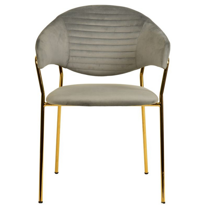 LeisureMod Bella Collection Modern Dining Chair in Light Grey Zoomed In.