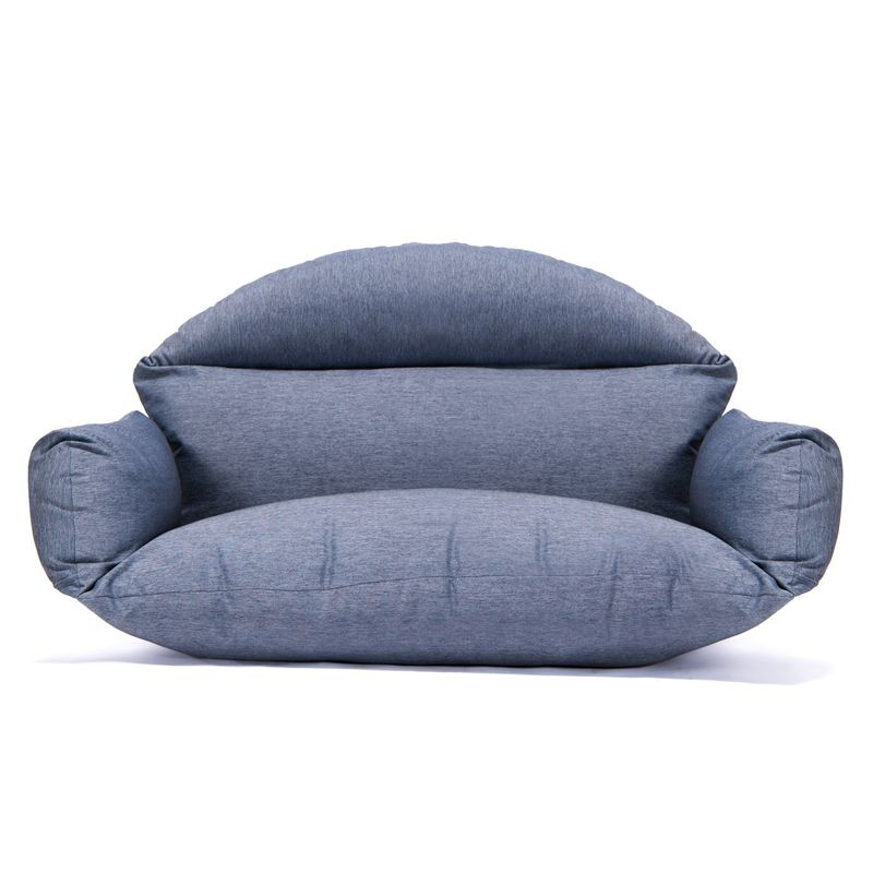 LeisureMod Hanging 2 Person Egg Swing Cushion Charcoal