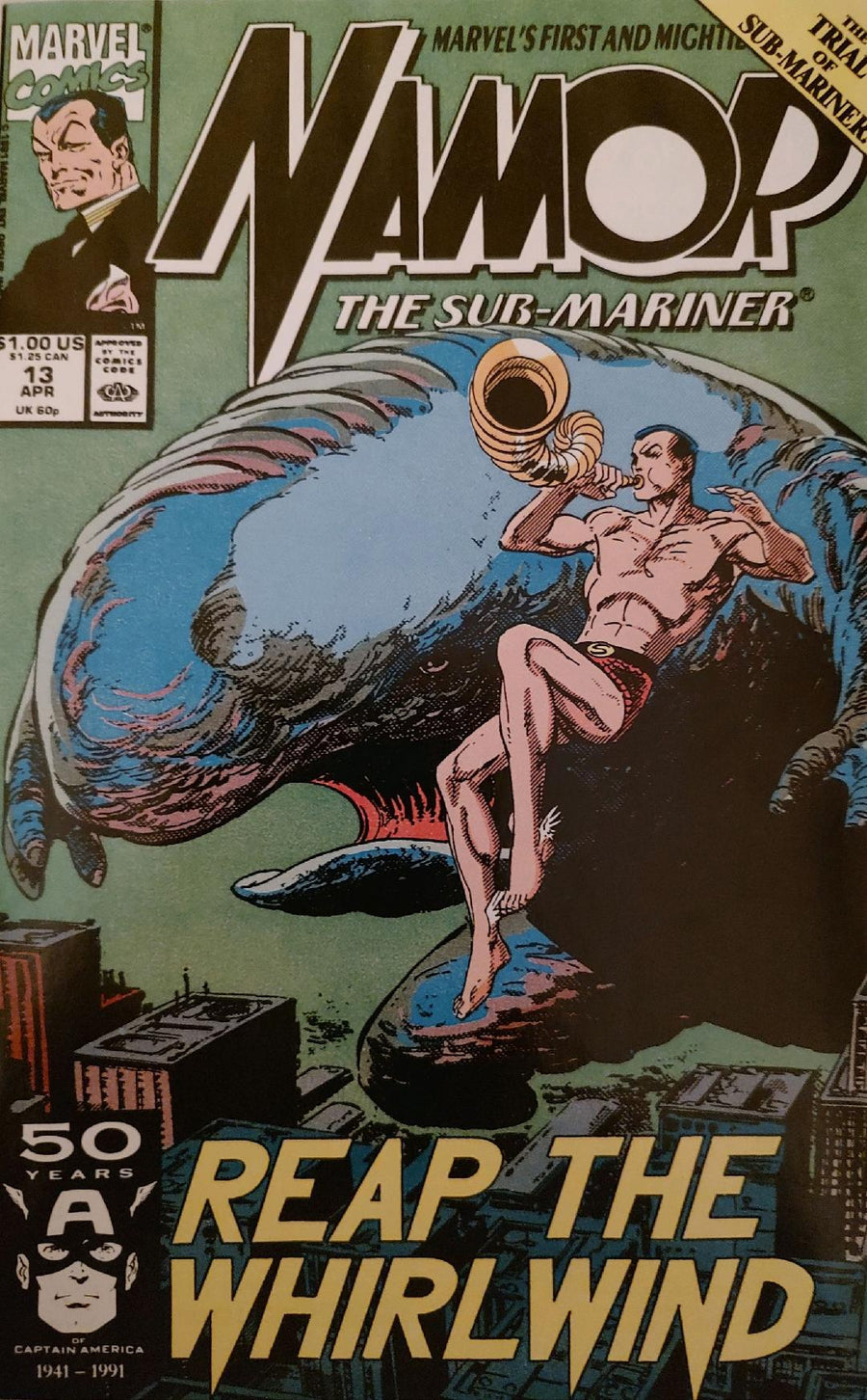 Namor The Submariner #13 Comic Book Cover