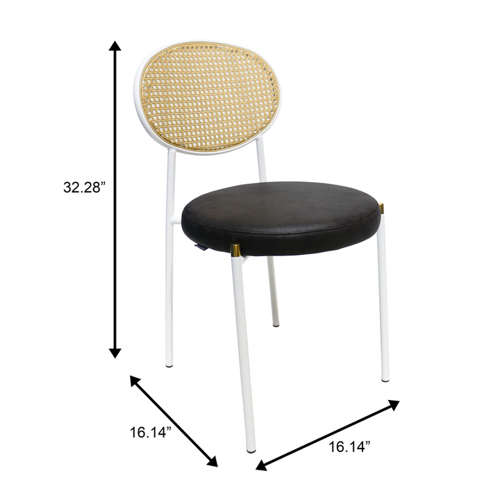 Chair with dimensions labeled on a white background.