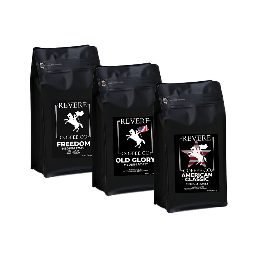 Medium Roast Bundle of Freedom, Old Glory and American Classic Coffee