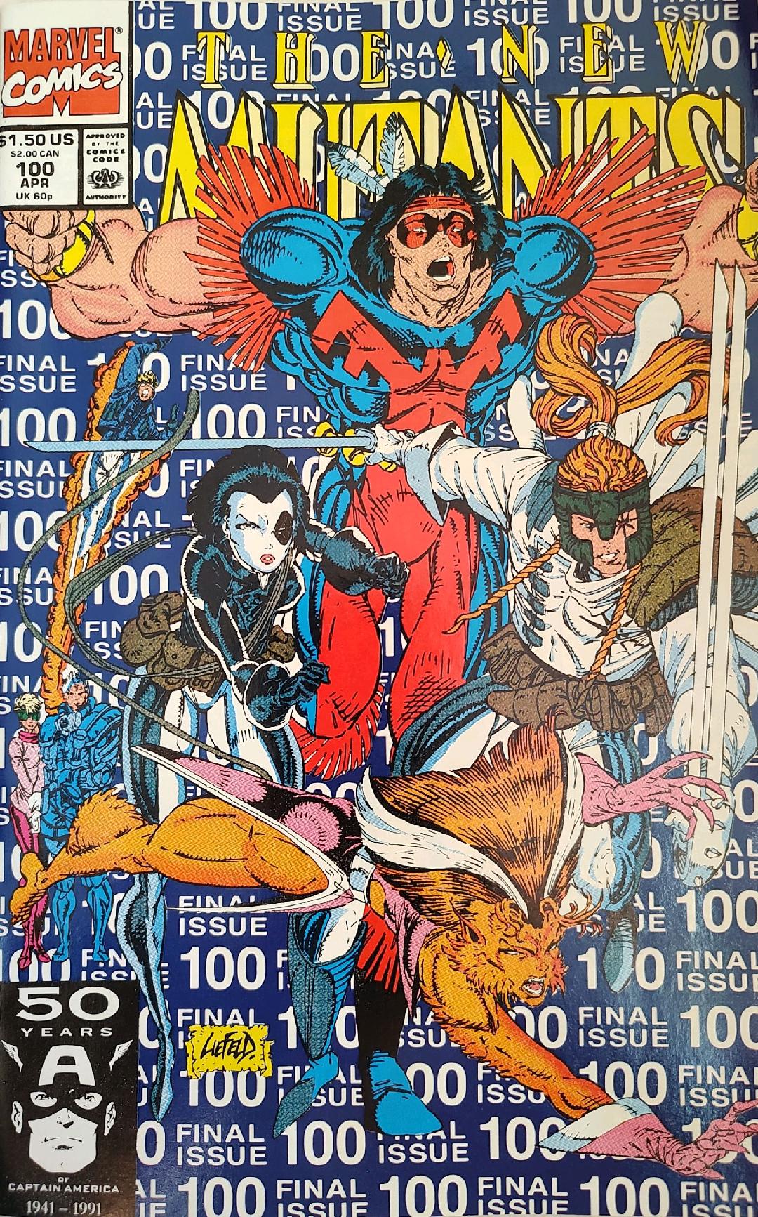 New Mutants #100 Comic Book Cover