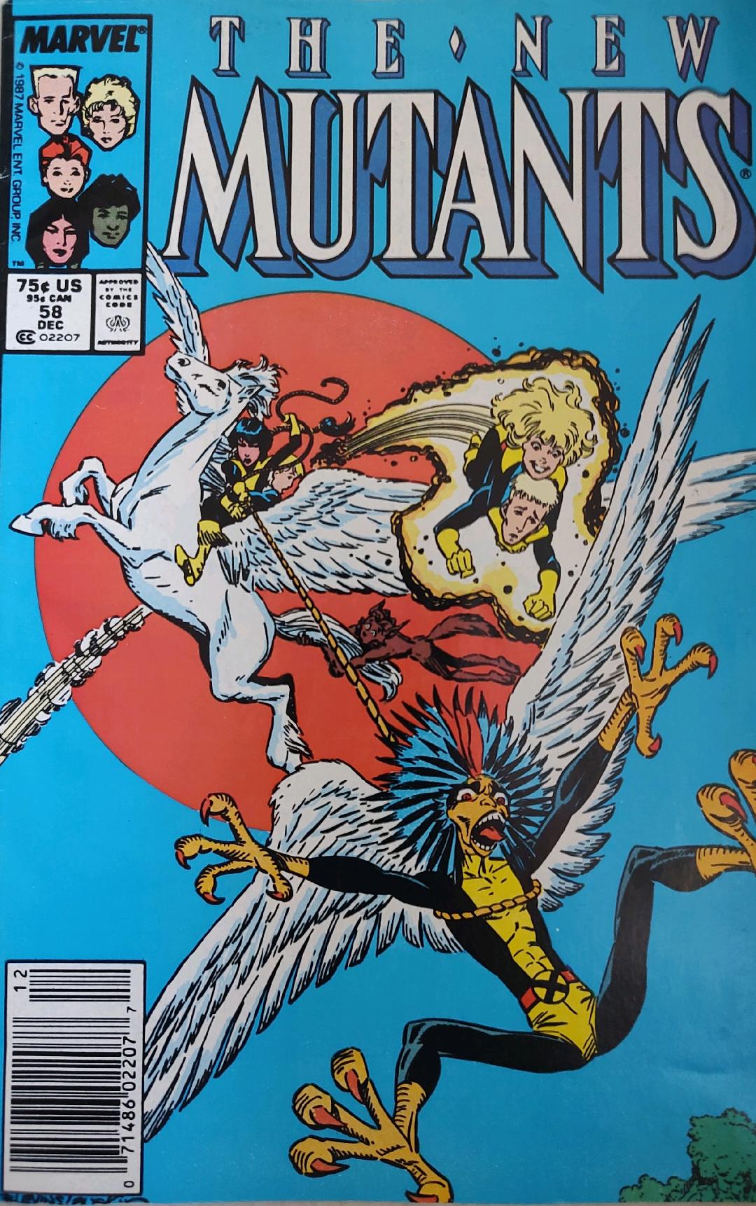 The New Mutants #58 Comic Book Cover