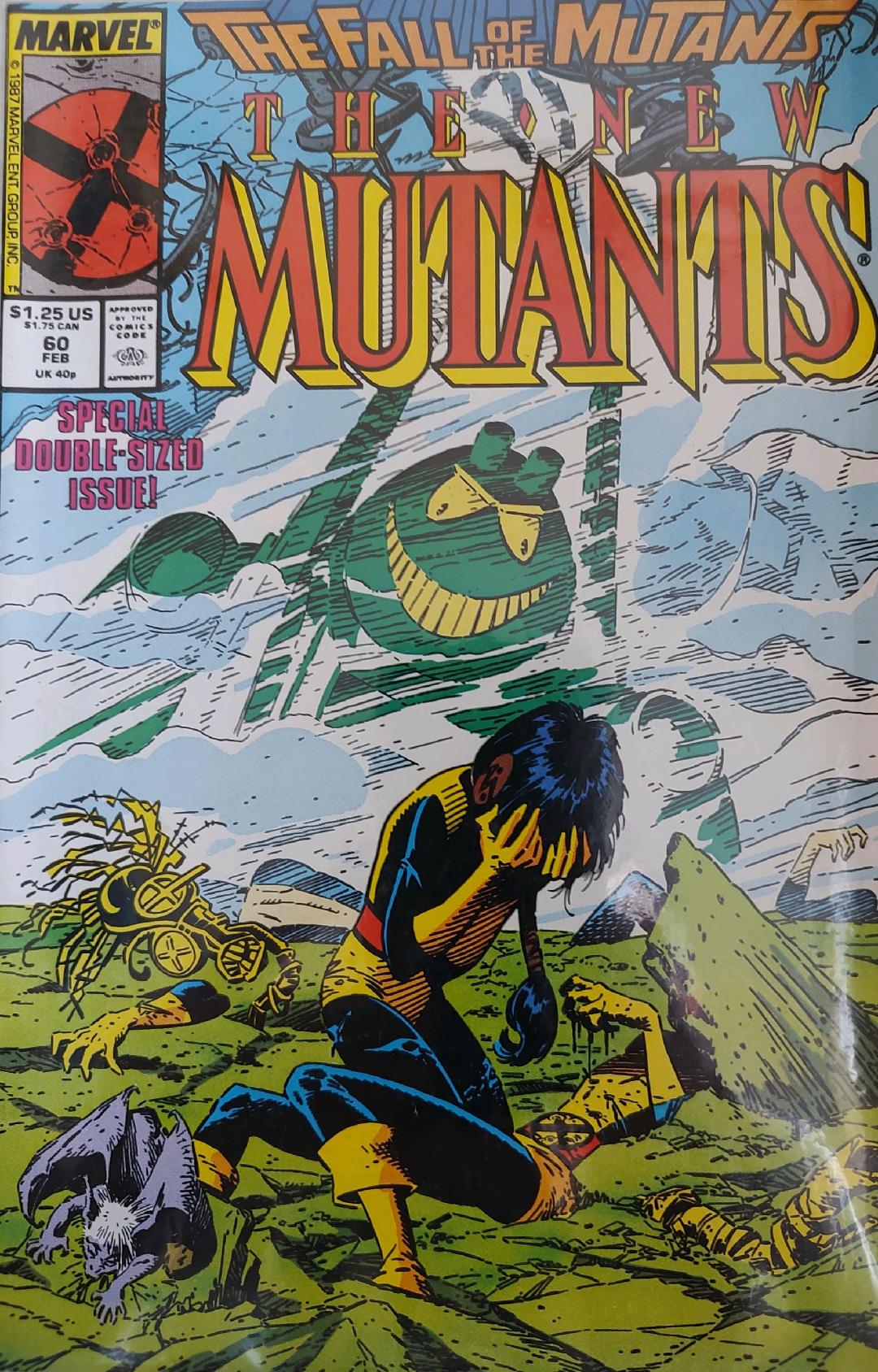 The New Mutants #60 The Fall of the Mutants Comic Book Cover