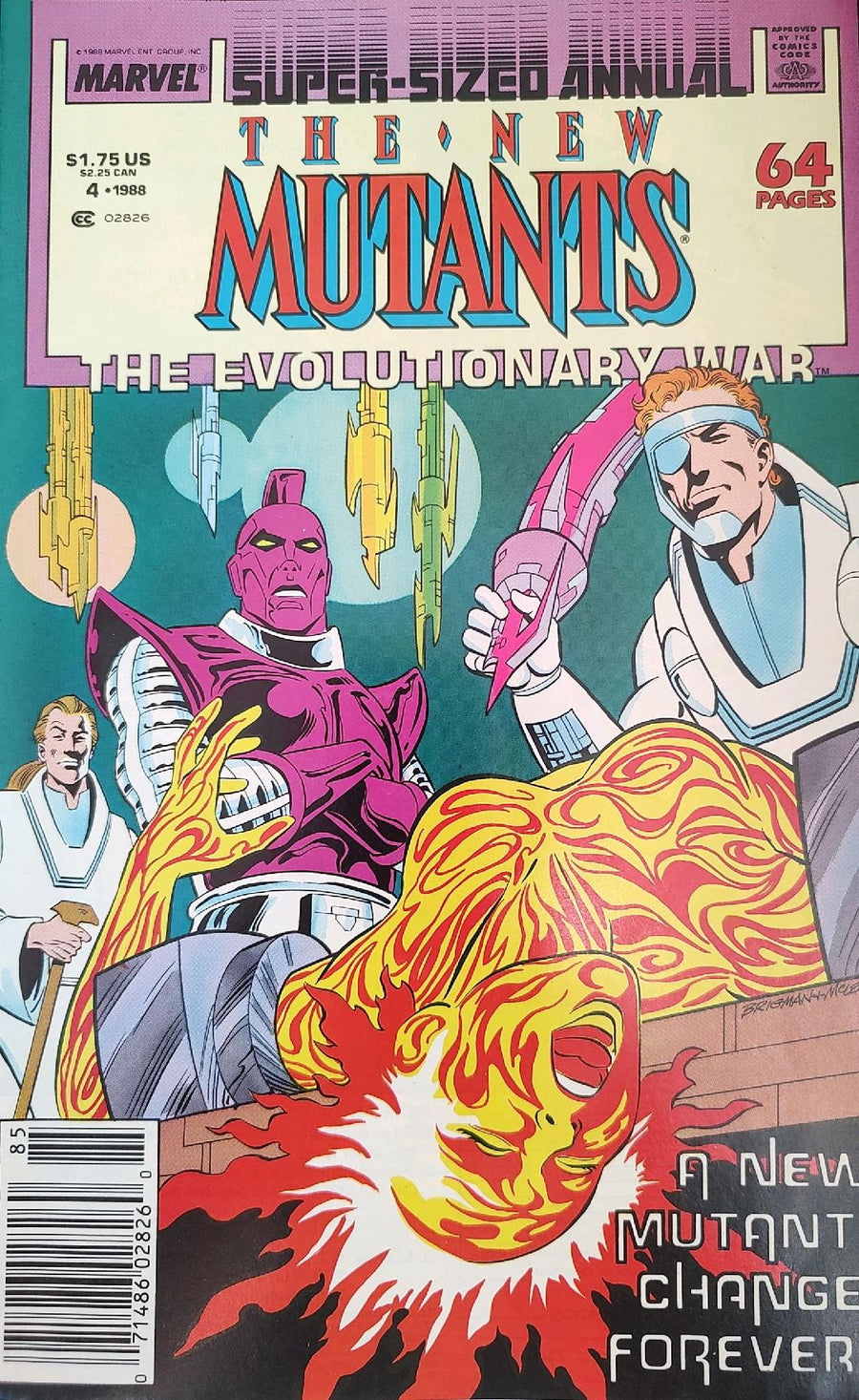 New Mutants Annual #4 Comic Book Cover