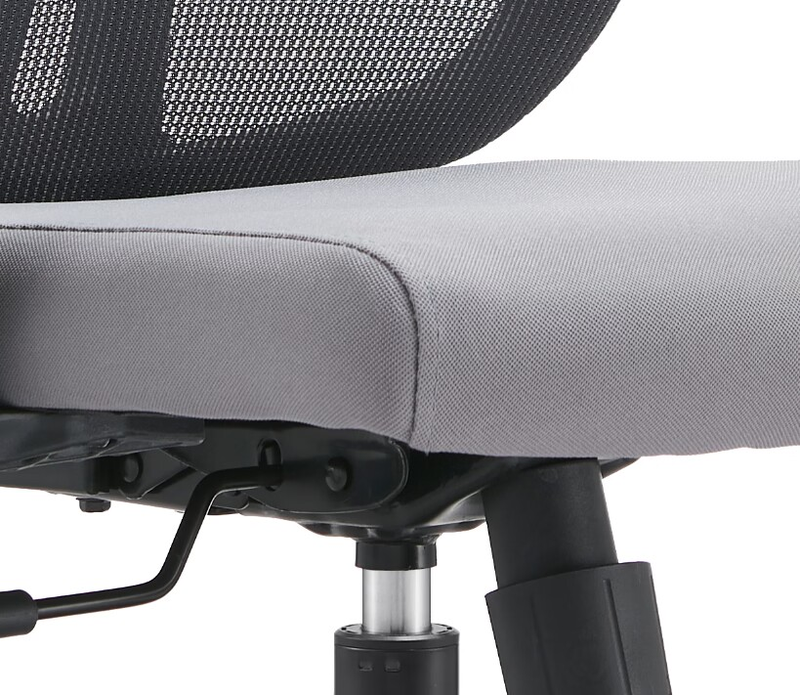LeisureMod Office Nift Series Office Task Chair in Grey Closeup.