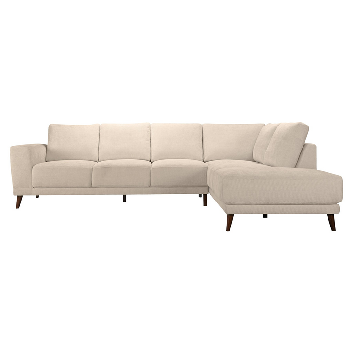 Amara Right Sectional Cream Fabric Sofa