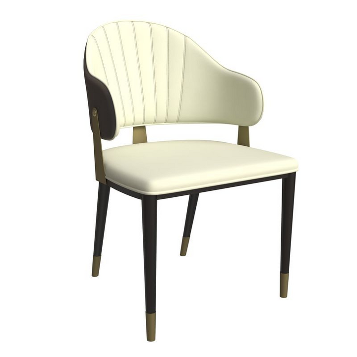 LeisureMod Aria Series Modern Dining Chair in Black