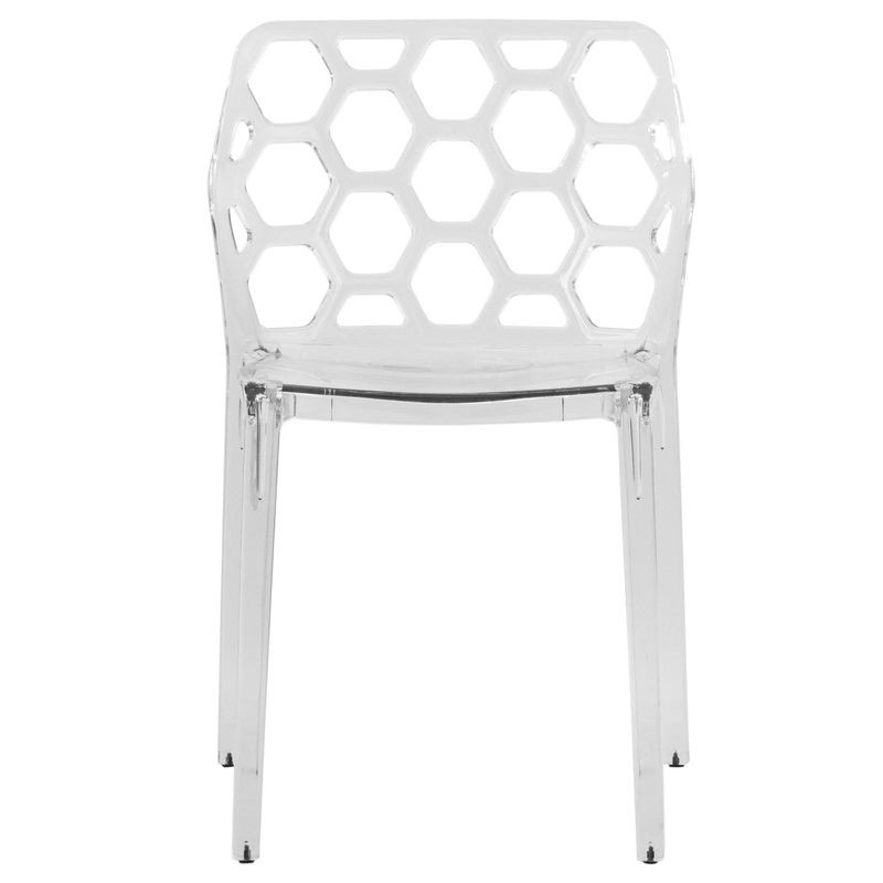 LeisureMod Modern Dynamic Dining Chair Clear