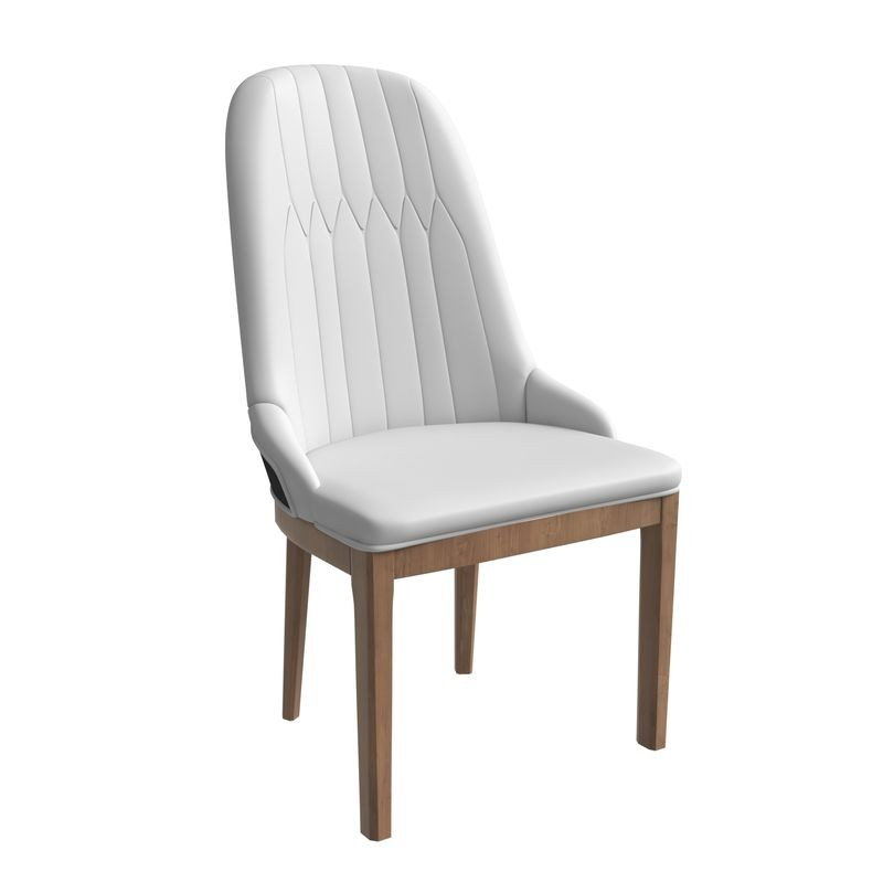 Leisuremod Verisma Collection Modern Wooden Dining Chair in Black Fabric with Light Grey Front