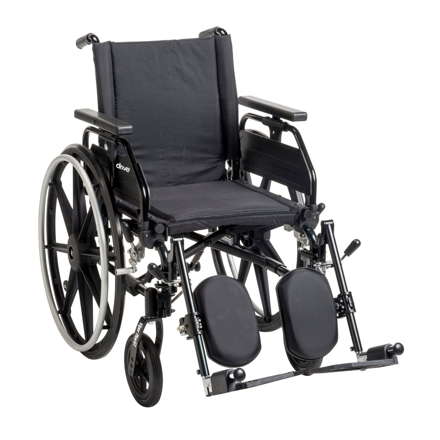 Viper Plus GT Wheelchair with Universal Armrests, Elevating Leg Rests, 22" Seat