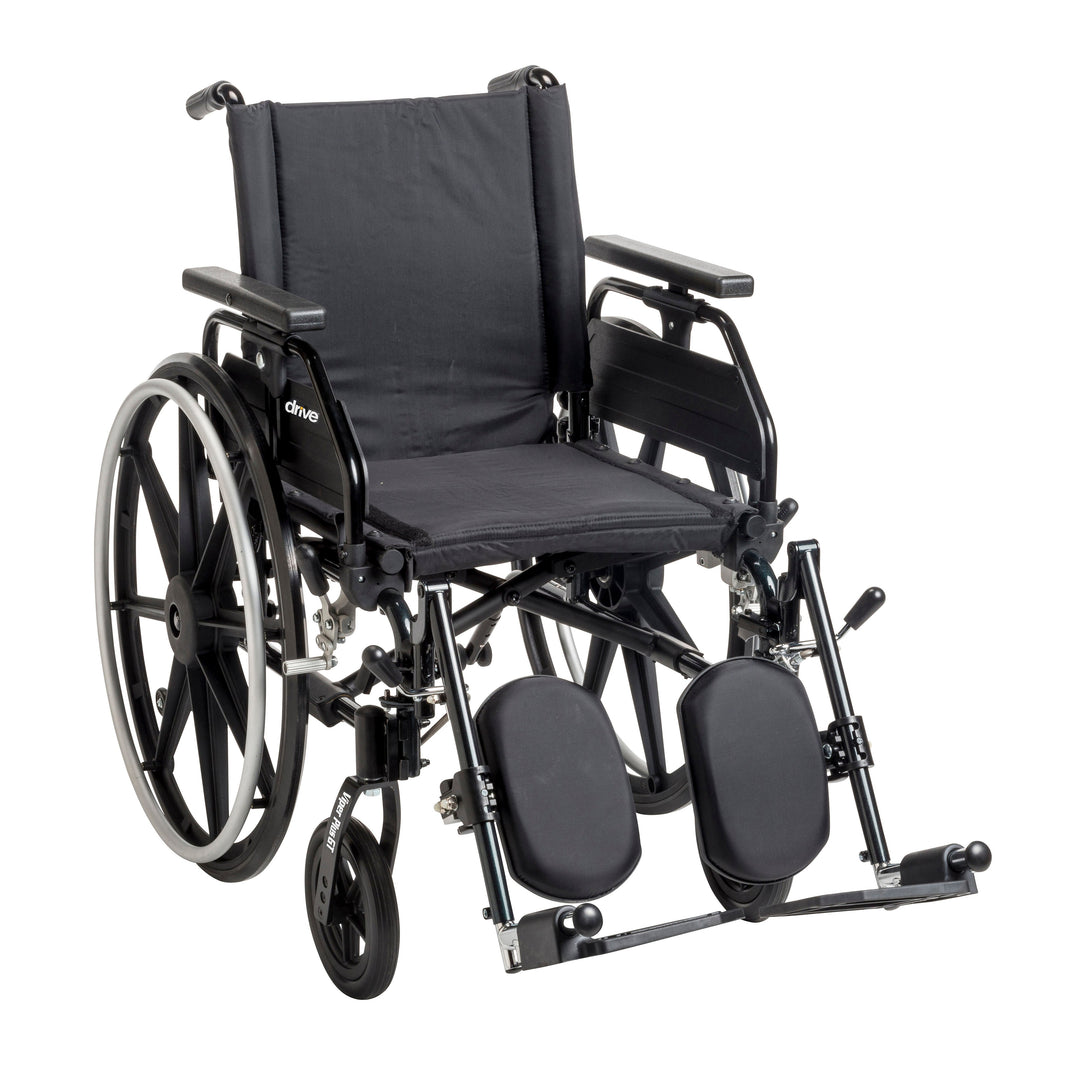 Viper Plus GT Wheelchair with Universal Armrests, Elevating Leg Rests, 20" Seat