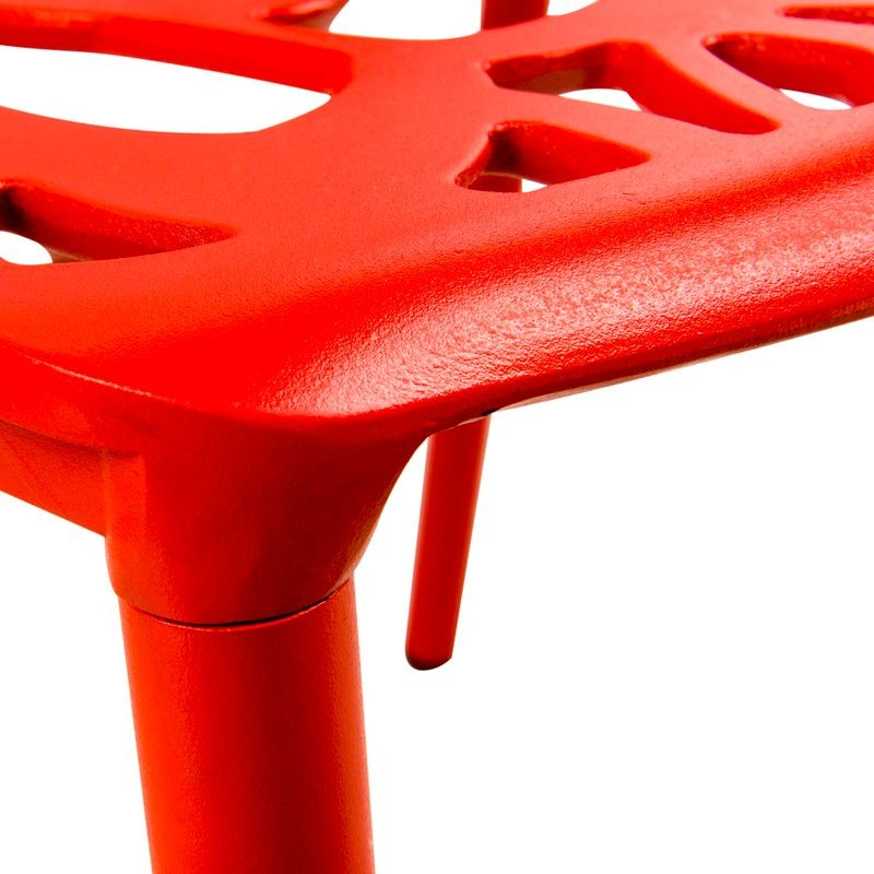 LeisureMod Modern Devon Aluminum Chair Red Zoomed.