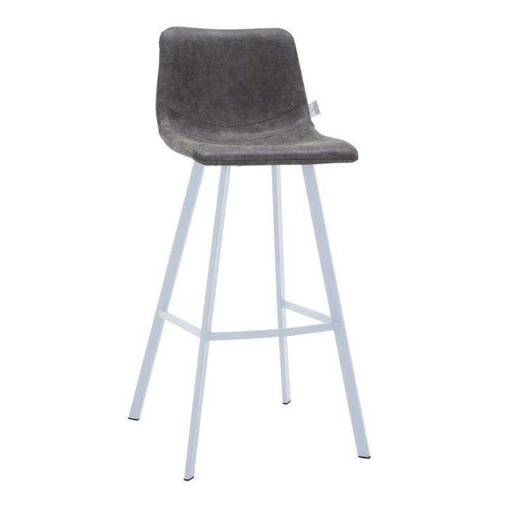 Elland Bar Stool Grey with White Base