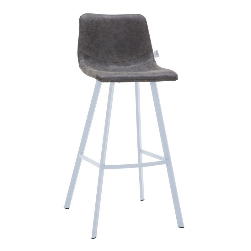 Elland Bar Stool Grey with White Base